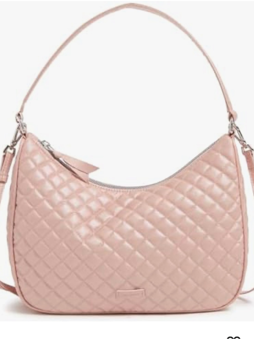 Vera Bradley pink Cotton Frannie Crescent Crossbody Purse Crossbody Purse